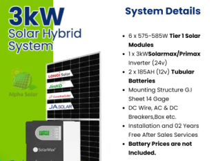 3kW Hybrid Solar System Price in Pakistan